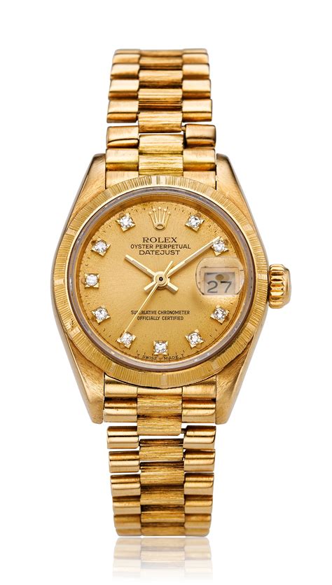 18k gold ladies rolex cocktail watch|rolex datejust 18k gold watch.